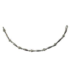 Vintage 14 Karat White Gold and Diamond Bracelet #11977